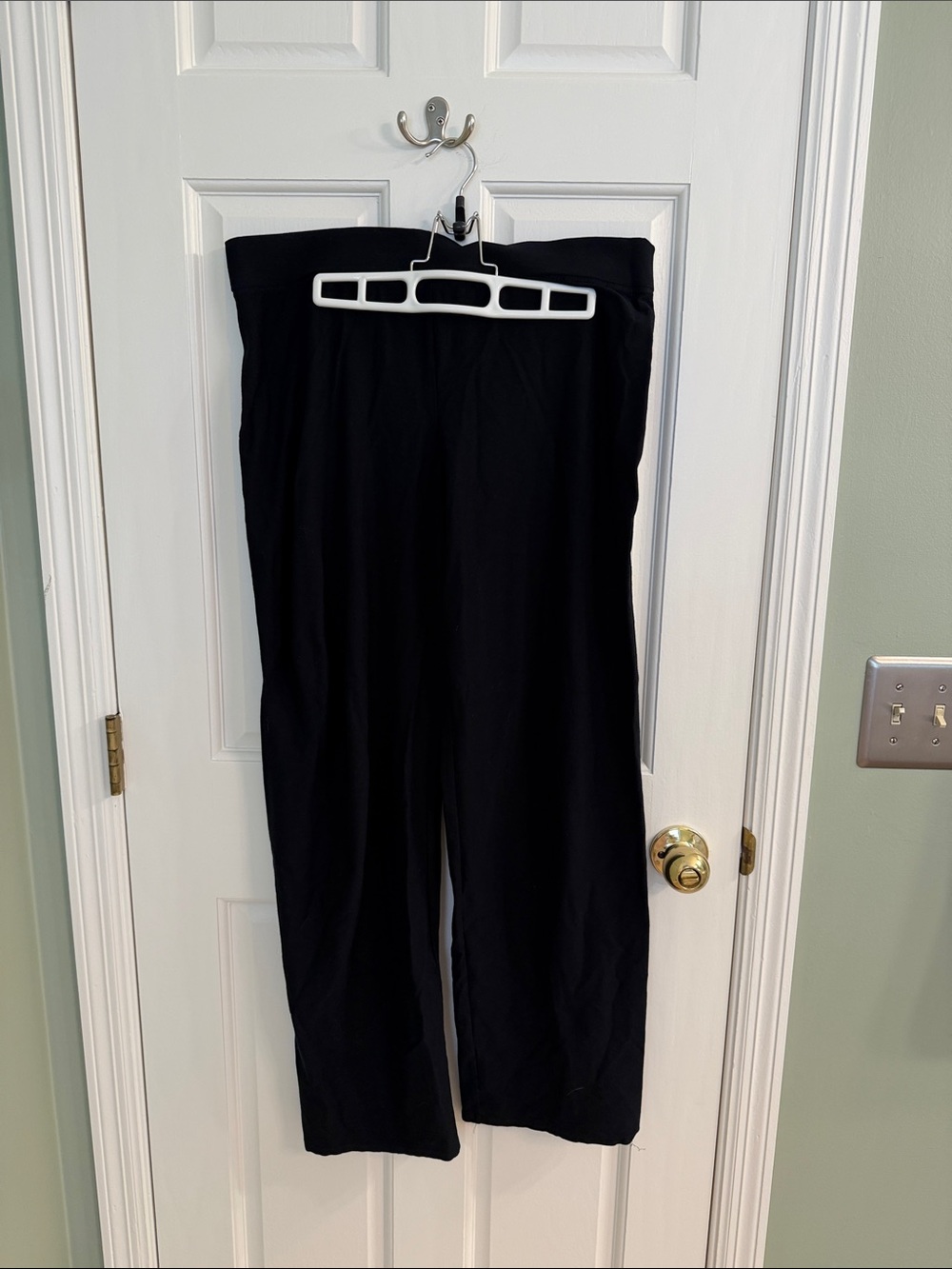Eileen Fisher Black Wide-Leg Jogger Pants